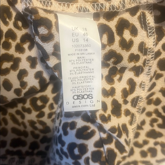 ASOS Design Leopard Print Empire Mini Dress - Picture 6 of 6